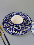Blue Floral Mandala Design Dinnerware - Set of 18