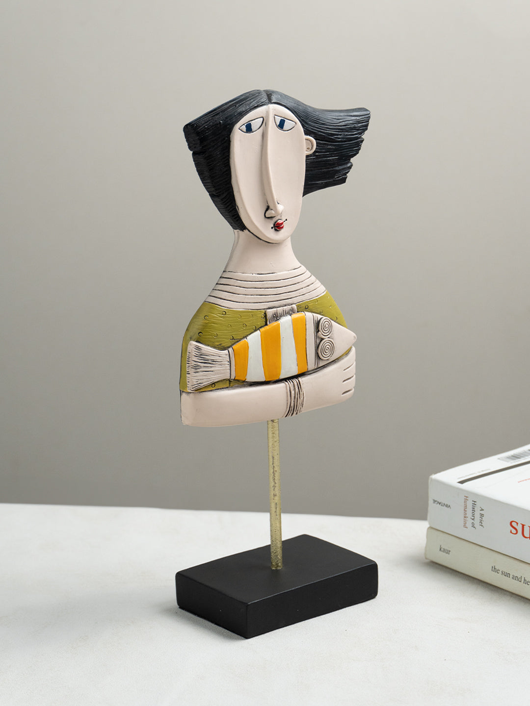 Abstract Woman Sculpture with Orange Striped Fish Secondary image