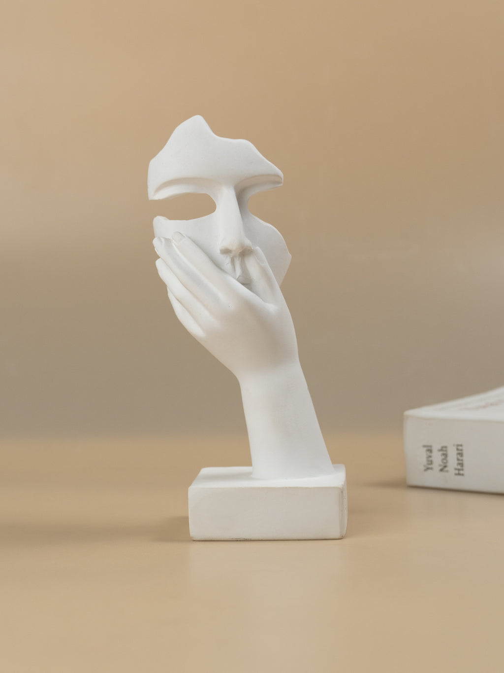 White Abstract Face Sculptures Set of 3