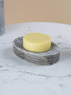 Modern Black & Gold Ceramic Bathroom Accessory Set