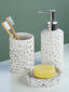 White and Black Speckled Ceramic Bathroom Set of 3