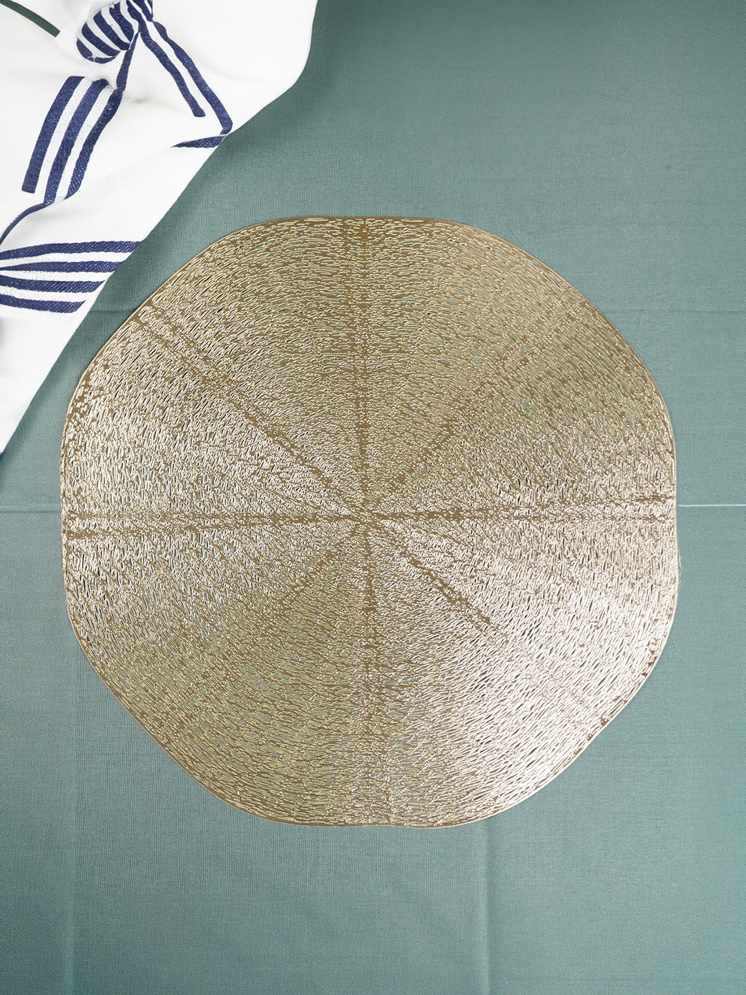 Golden Designer Table Mats | Set of 2,6 Main image