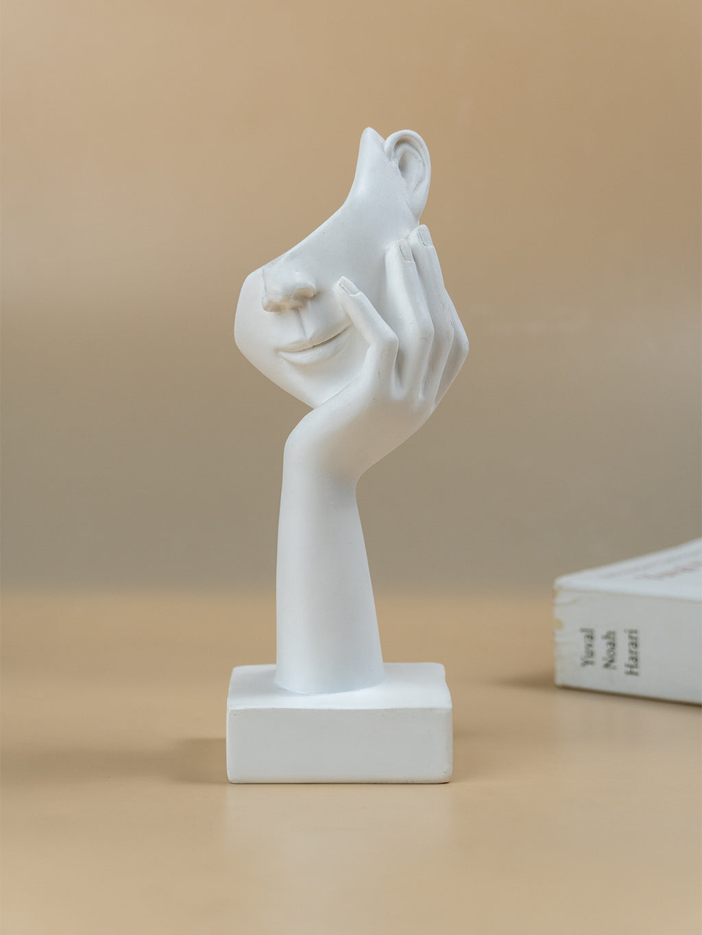 White Abstract Face Sculptures Set of 3