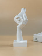 White Abstract Face Sculptures Set of 3