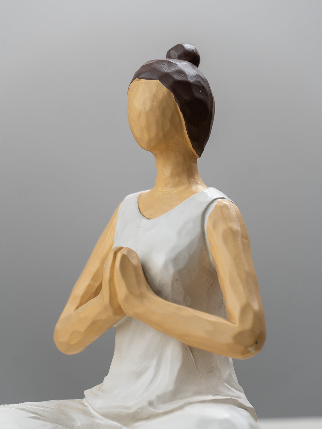 Textured Yoga Figurine with Prayer Pose Secondary image