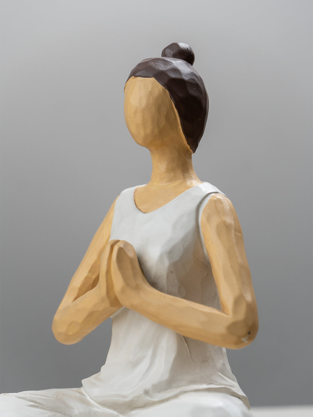 Textured Yoga Figurine with Prayer Pose