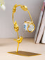 Golden Bird Design Planter Stand