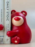 Adorable Red Bear Hug Bookends