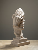 Sandstone Finish Face Sculpture