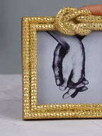 Gold Textured Photo Frame with Knot Detail