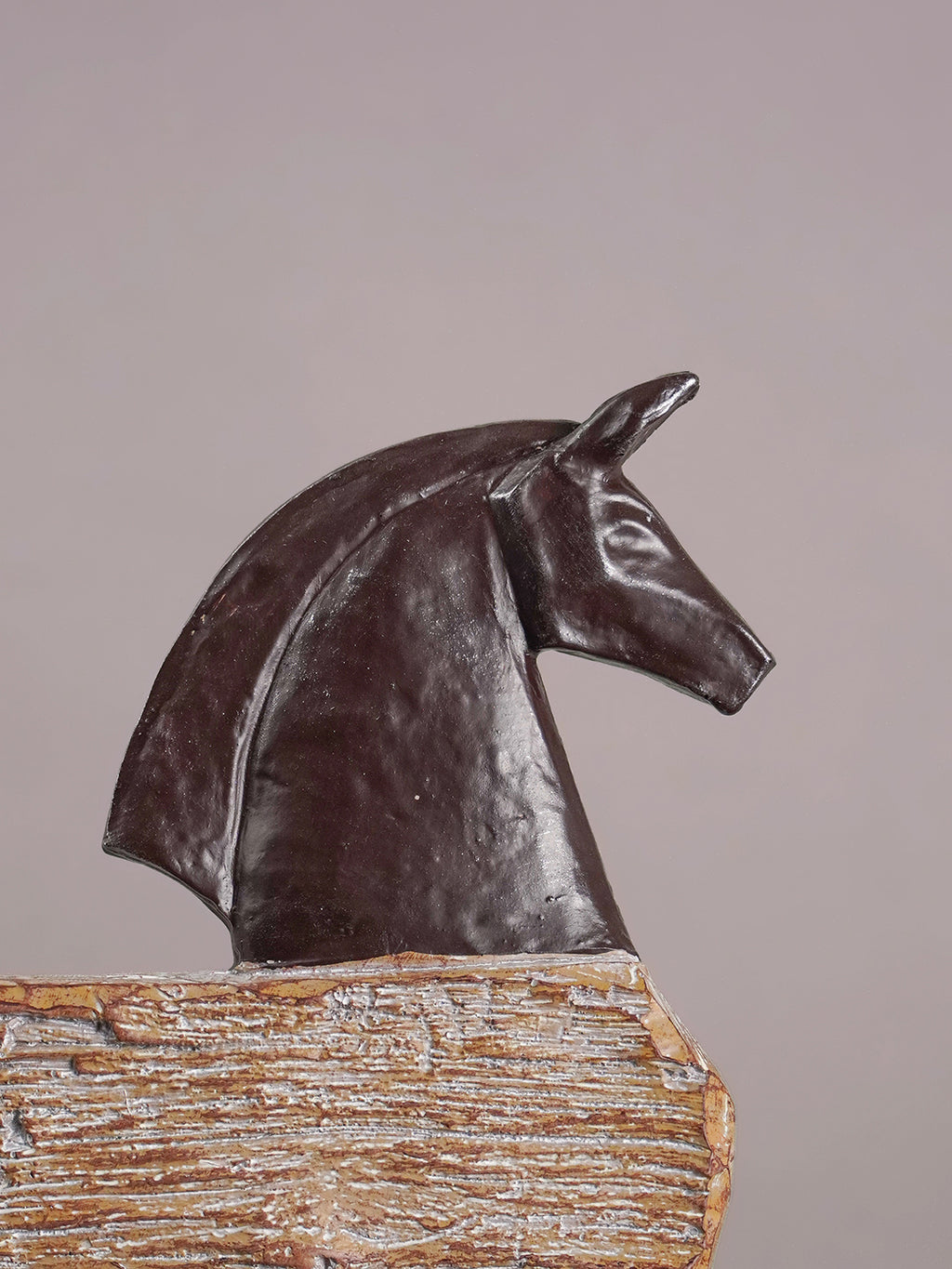 Rustic Horsewood Showpiece