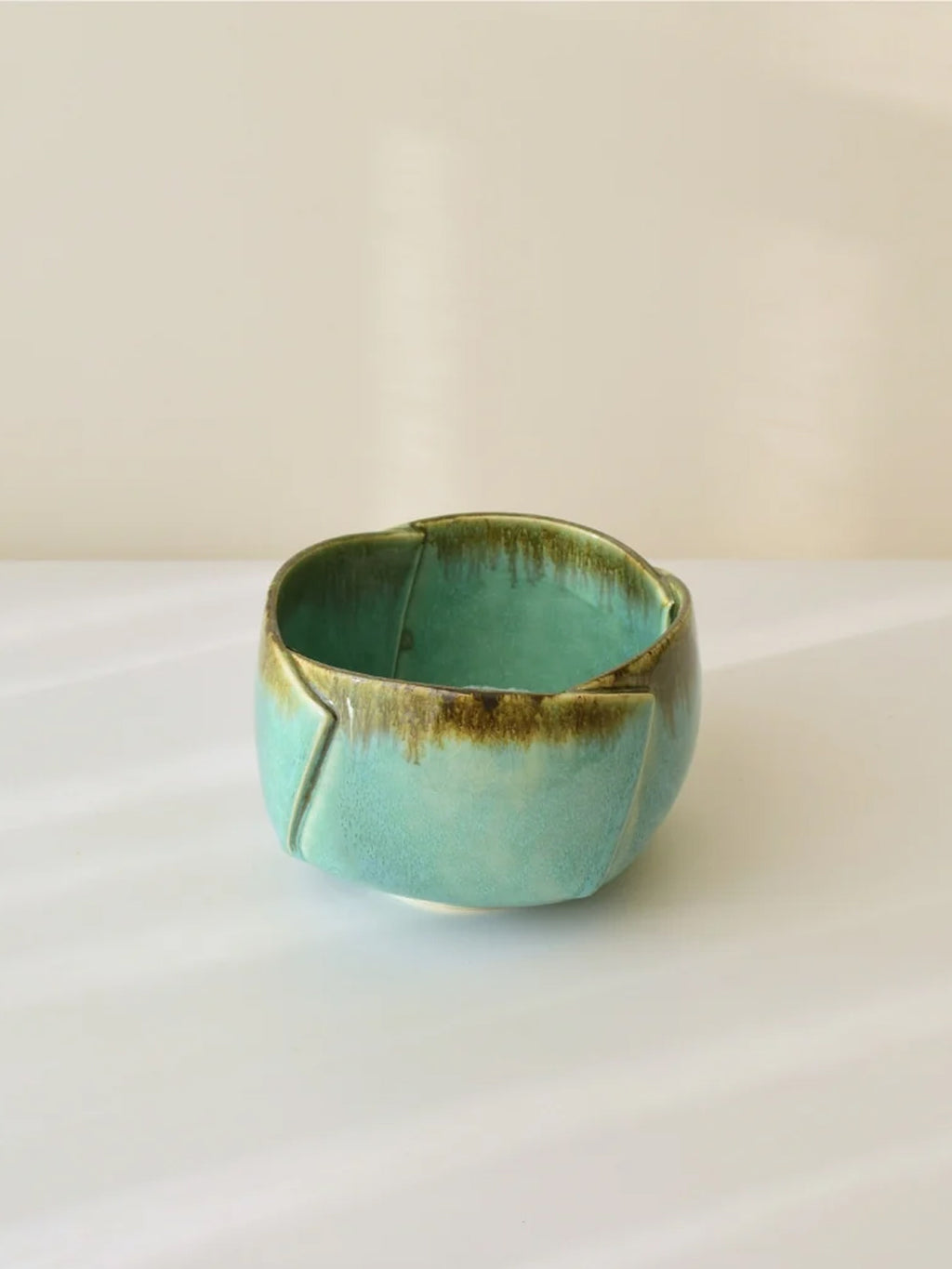 Green Ceramic Serving Bowl