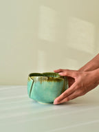 Green Ceramic Serving Bowl