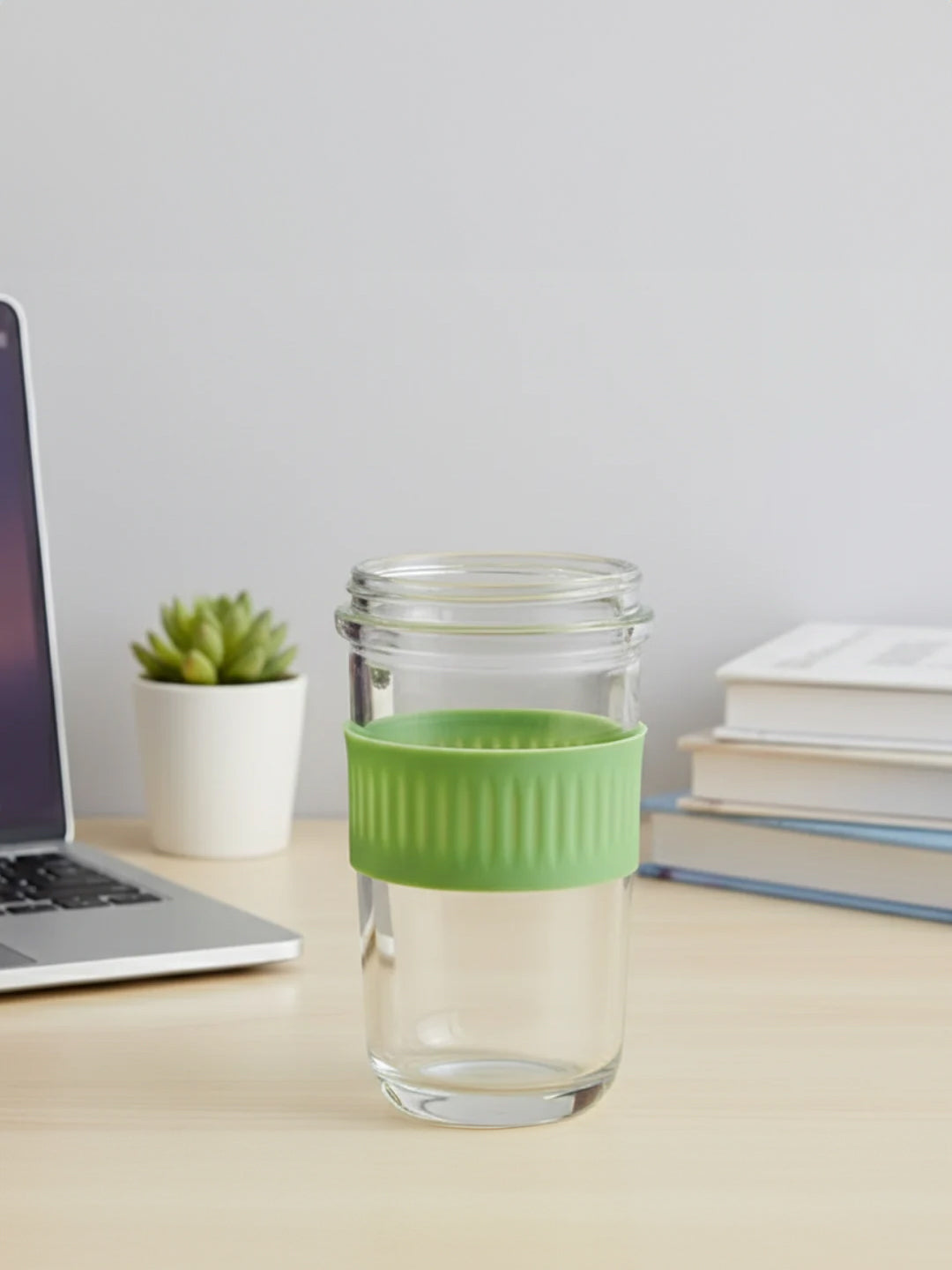 Green Silicone Grip Sipper with Infuser Secondary image