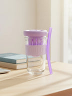 Violet Silicone Grip Sipper with Infuser