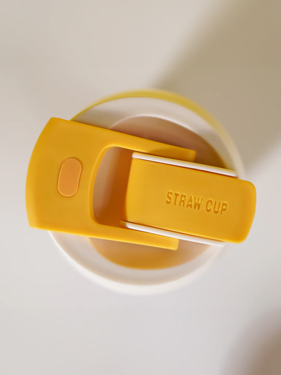 Orange Grip Glass Sipper with Built-In Straw