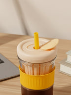 Orange Silicone Grip Sipper with Infuser