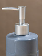 Matte Grey Textured Ceramic Soap Dispenser