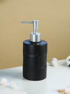 Matte Black Textured Ceramic Soap Dispenser
