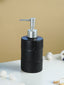 Matte Black Textured Ceramic Soap Dispenser