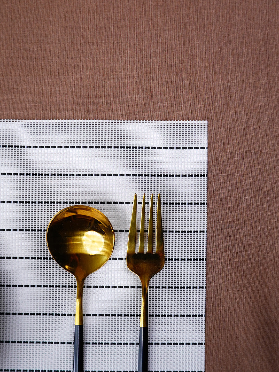 White Striped Table Mats | Set of 2,4,6