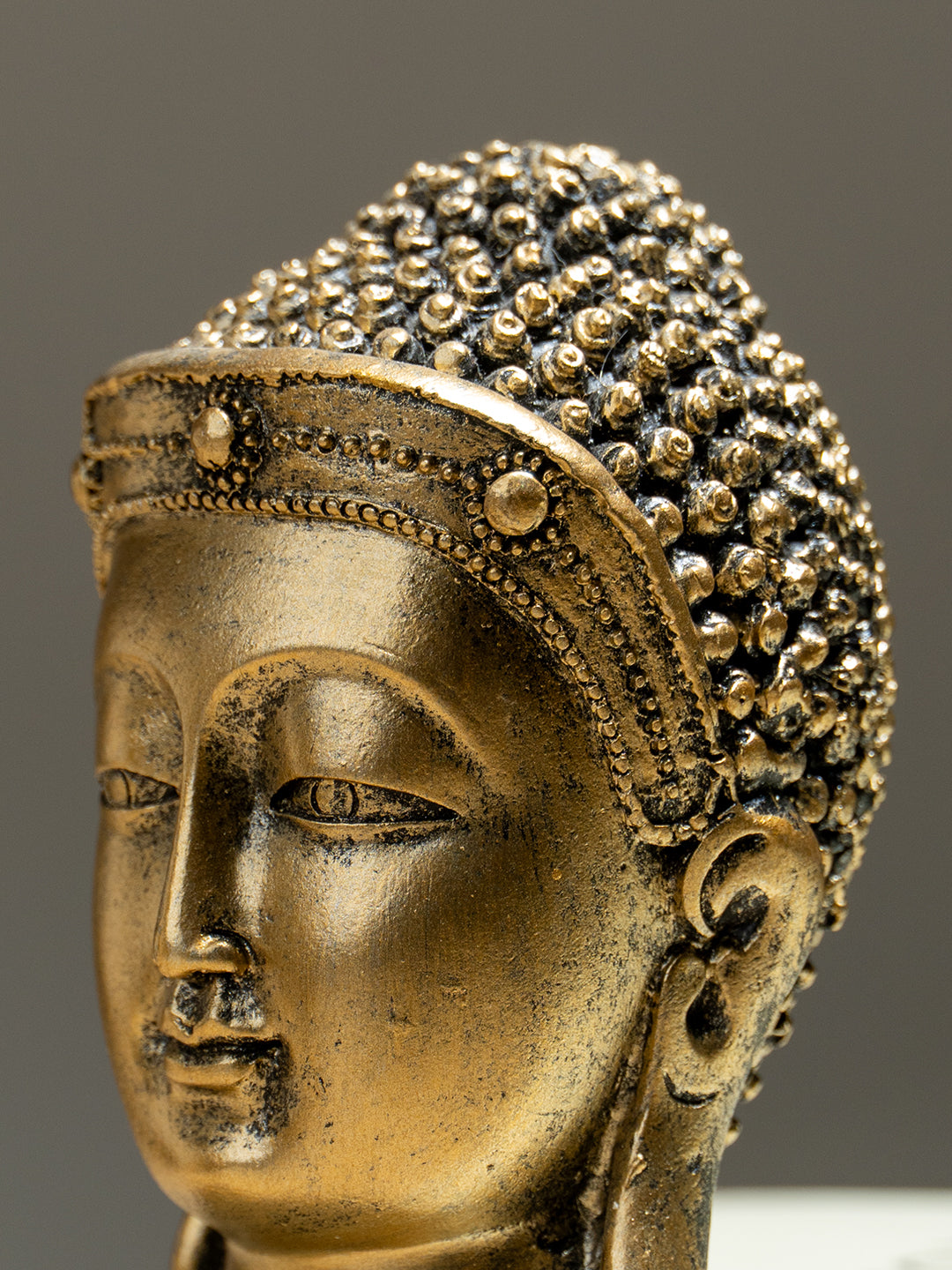 Mini Golden Buddha Head Statue