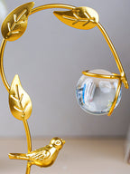 Golden Bird Design Planter Stand