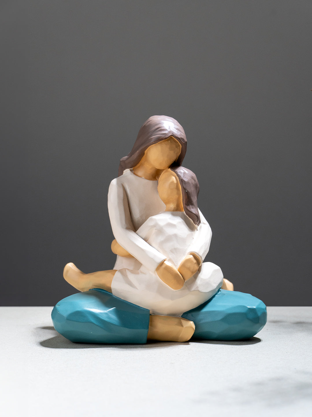 Mother and Daughter Figurine in Neutral Tones Main image