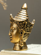 Mini Gold Buddha Head Figurine