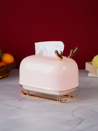 Pink Tissue Holder with Butterfly Accent