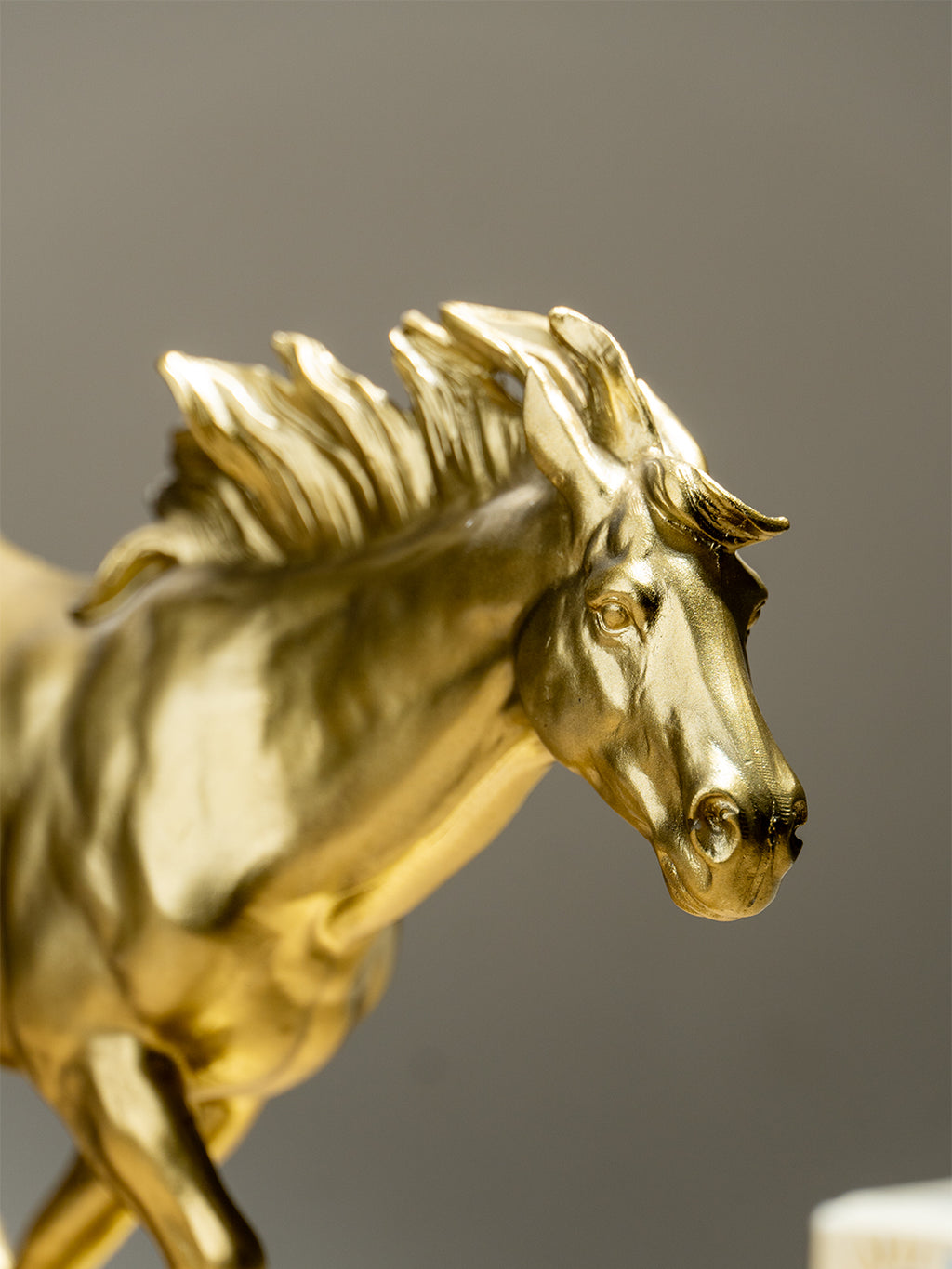 Golden Galloping Horse Figurine