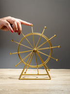 Gold Ferris Wheel Table Decor with Geometric Base