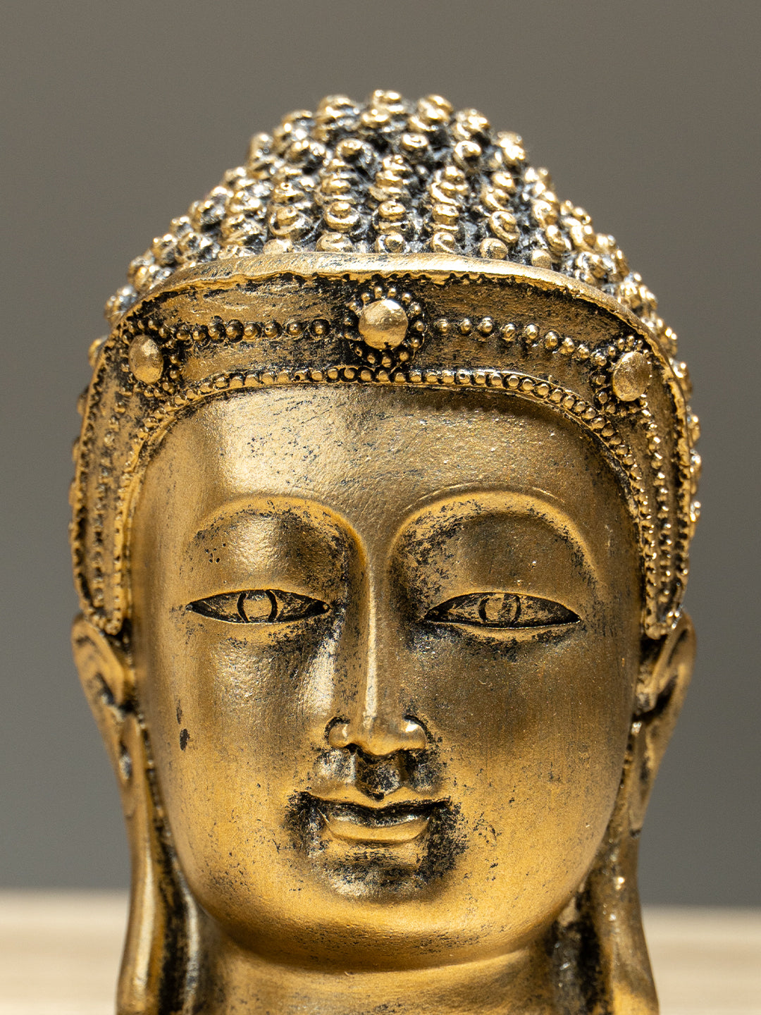 Mini Golden Buddha Head Statue