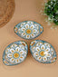 Green & Yellow Side Handles Ceramic Bowls Set of 3