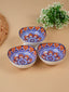 Blue & Orange Blaze Square Ceramic Bowls Set of 3
