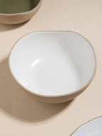 Olive Green & Beige Mix Ceramic Dinner Set of 23