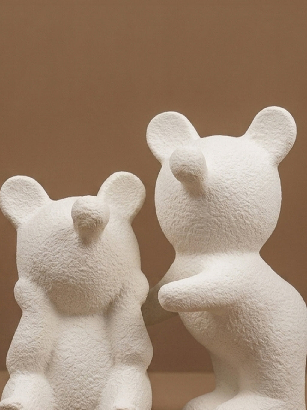 White Bear-Shaped Bookends