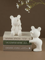 White Bear-Shaped Bookends