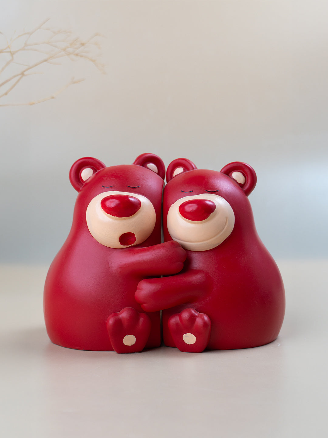 Adorable Red Bear Hug Bookends Secondary image