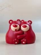 Adorable Red Bear Hug Bookends