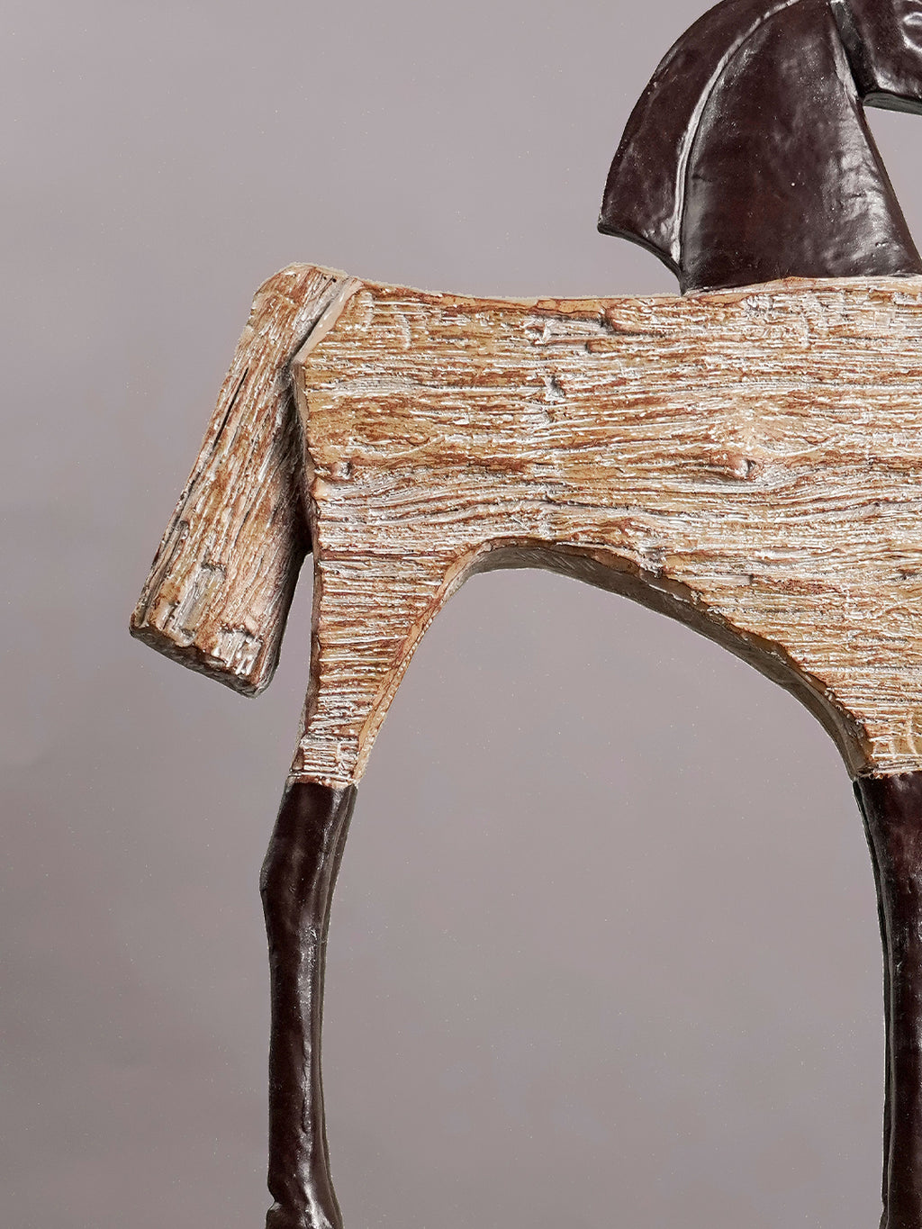 Rustic Horsewood Showpiece