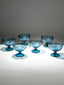 Ocean-Blue Embossed Dessert Cups - Set of 6