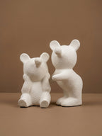 White Bear-Shaped Bookends