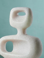 White Marble-Finish Abstract Hollow Sculpture