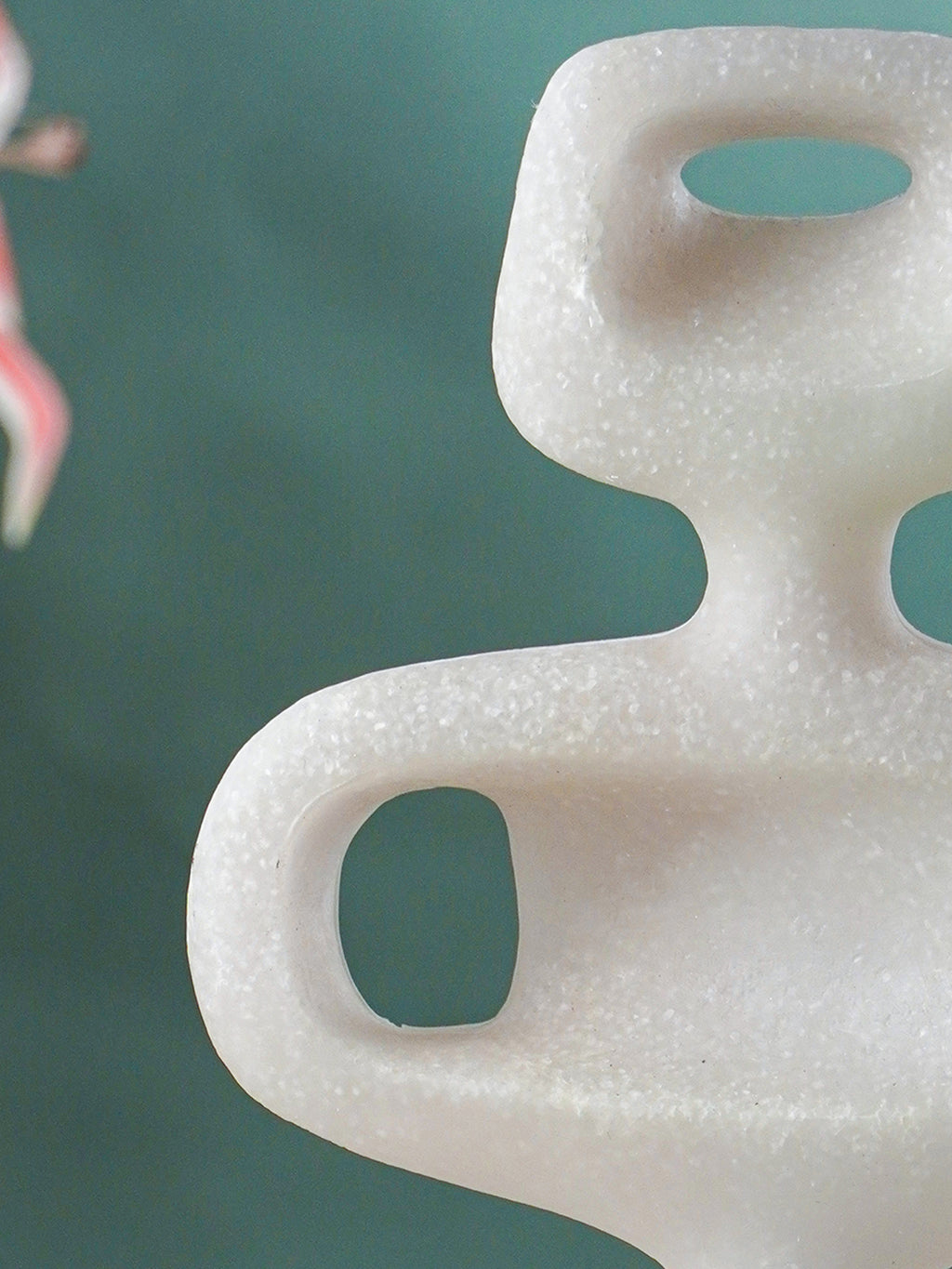 White Marble-Finish Abstract Hollow Sculpture