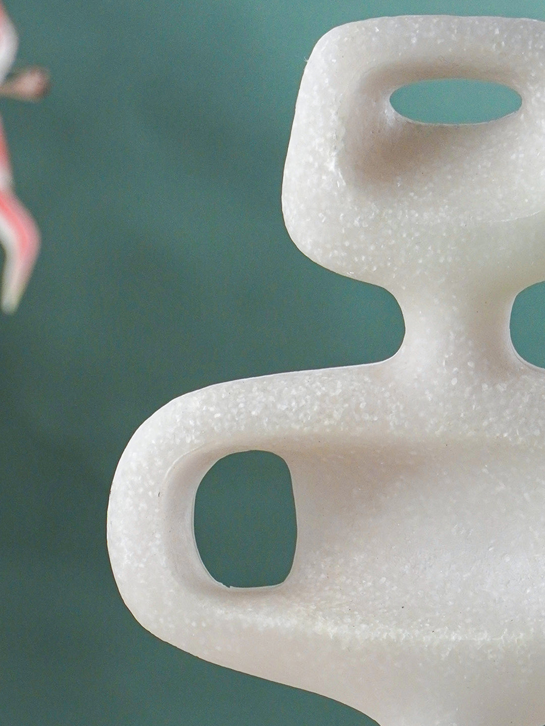 White Marble-Finish Abstract Hollow Sculpture
