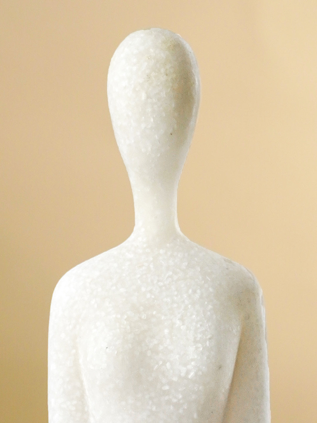 White Marble-Finish Meditative Yoga Figurine
