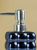Metallic Blue Glossy Cloud-Inspired Ceramic Soap Dispenser
