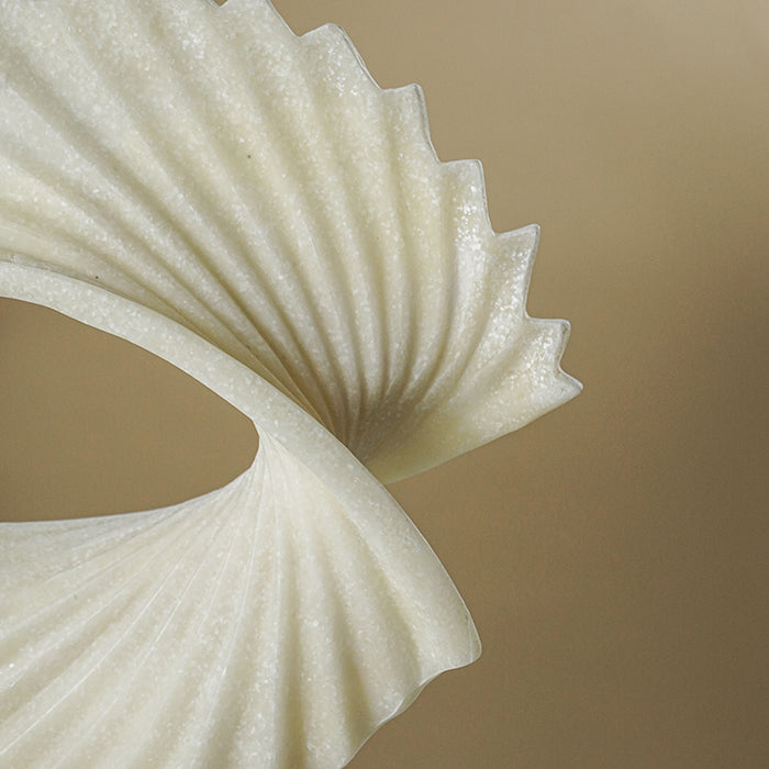 White Spiral Motion Sculpture Marble Finish