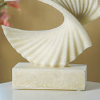 White Spiral Motion Sculpture Marble Finish